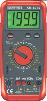 Meco KM 6030 Digital Multimeter with Mechnical Terminal Blocking System (Red)