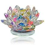 Ppj Solid Crystal Crystal Transparent Lotus Flower Home Decor Showpiece Large Ge Sp 1095