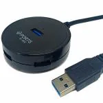 AdzMozi New 4 Ports Round USB Extension Board USB 3.0 Smart Hub XL 6032 with 1.2m Long Cable for MacBook Air Mac Mini iMac Pro Microsoft Surface Ultrabooks Laptop Notebook Desktop