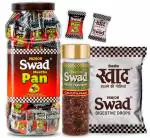 Swad Meetha Pan Candy, Swad Original Toffee, Calcutta Paan Mukhwas Mouth fresheners (500g Jar, 25 Regular Pack, 100g bottle) 3 units
