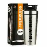 AS-IT-IS ATOM Steel Protein Shaker for Workout 750ml | Portable | Easy to Hold | Rust Proof