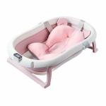 SYGA Pink Baby Foldable Bathtub With Support Cushion and Thermometer
