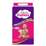 Freshkins Taped Diaper (Medium, White, 42 Unit)