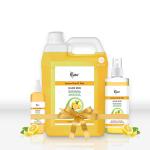 VRH 5l Lemon Peel & Tulsi Sanitizer with Lemon Sanitizer Cans, Non Sticky Nourishing 5.6L