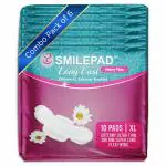 SMILE PAD Long Last Sanitary Pad for Heavy Flow | Ultra Thin XL Size Sanitary Pads | Combo Pack of 6 - 60 pads | Up to 8 Hrs. Rash Free Comfort with Cottony Top Sheet | Long Flexi Wings for Better Coverage
