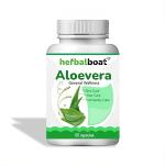 HERBALBOAT Aloe Vera Capsules for Skin & Hair Care, Pure Ayurvedic, Natural, Herbal Supplement, (60 Capsules)