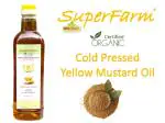 Superfarm Yellow Mustard Oil - Certified Organic Cold Pressed (1 Ltr,)