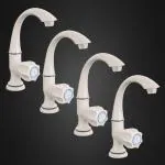 CUROVIT Polo PVC 4 PC Swan Neck Pillar Cock 15mm (1/2