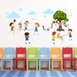 Decal O Decal Kids Playing See-Saw huddle Jump and Tree Climbing