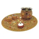 santarms Decotrative Puja Thali 50 x 100 x 30 mm
