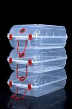 Shubh Empire Kart Clear Plastic Shoes Storage Box Sneaker Container Bin (Pack Of 3)