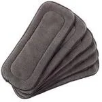 Swito Mart 5 Layer Cotton Microfiber Insert Liner Reusable Washable Cotton Diaper Nappy Inserts for Baby Cloth Diapers, 5 Layer Inserts Liners Natures Cloth Diaper Liner - S - M (5 Pieces) ()