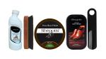 Sheppits Premium Shoe Shiner (Neutral), Shoe Polish (Brown), Shoe Horn (Black), Shoe Brush, & Suede or Nubuck Shoes Cleaner (Natural) Combo | Shoe Care Kit