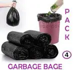Hetopeto - Biodegradable Garbage Bags 19 X 21 Inches (Medium) 120 Bags (4 Rolls) Dustbin Bag/Trash Bag - Black Color