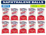 HELPER Naphthalene balls 100gm -pack of 10 100gm each for cloth , lizard , cockroach , /ward board /bathroom /mothballs pack of 10 // 100gm each