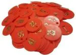 Amit Marketing Multicolor Plastic Numeric Round Shape 1 To100 Token Coins With Holes (Set Of 400)
