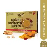 WOW Skin Science Ubtan Radiance Facial Kit for Glowing Skin|Helps Remove Tan and Gives Radiant Skin|6 Easy Steps|Suitable for All Skin Types|Free Rose Water|60 gm + 25 ml