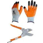 Utkarsh Steel Metallic Anvil Roll Cut Secateurs & Garden Gloves | Super Pruning Secateurs | Roll Cut Shears | Plant Cutters for Home Garden Tools | Heavy Duty Gardening Tool Cutters- Set of 2 Items