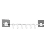 ZooY Plastic Sticker Self Adhesive Multipurpose Hanger Hooks (White hook & Black Sticker, Pack of 1)