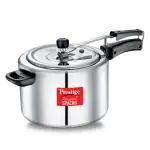Prestige Nakshatra Plus Svachh Aluminium Inner Lid Pressure Cooker with Unique Deep Lid for Spillage Control, 10 Litre, Silver