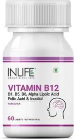 Inlife Vitamin B12 1500mcg with B1, B5, B6, Alpha Lipoic Acid ALA - 60 Tablets (60 Tablets)