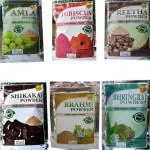 OEHB Powder 6 in 1 Amla Reetha Shikakai Hibiscus Brahmi And BharinGraj Hair Shine For Men And Women 50 G Each (Pack of 6)