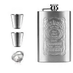 PROPIAZ FIRST QUALITY 8oZ JD HIP FLASK WITH 2SHOT SET