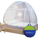 Classic Mosquito Net Blue Polyester Foldable Machardani