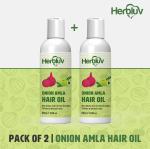 Herbluv Onion and Amla Hair Oil Pack Of 2