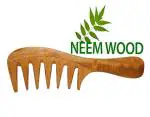 Rufiys Wooden Brown Wood Neem Wide Tooth Comb Set