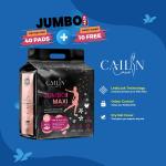 Cailin Care 100% Dry Feel Sanitary Pad for Day and Night Protection (40 Pad+10 Liner | XXXL | 320mm)