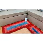 SHF Cotton Kitchen Mat Bathmat Multicolor Set Of 2 Piece Size 40x120 cm or 40x60 cm