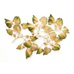 Artact Gilded Ginkgo Wall Branch Hand Painted Green and gold High gloss Finish on Metal