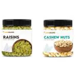 FARMCRAVES Premium Combo Pack, Whole Cashews (250g) + Raisins (250g)Kaju & Kishmish , Combo Pack of Dry Fruits , Natural Dry Fruits with Good Source of Protein, Zero Cholestrol , Rich in Protein, & Nutritious