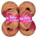 M.G Enterprise Wool Yarn, Premium diez Multi Strawberry Pack of 6 pc 25 gm each