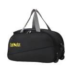 CAMBULAC 55 Litres Polyester 2 Wheel Strolley Duffle Luggage Bag (Black)