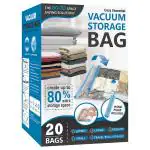 Ravido Essential Transparent Pa, Pe Vacuum Storage Bags, Hand Pump Included (Pack Of 20)