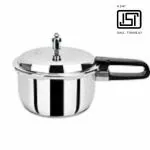 Pristine Silver Stainless Steel Induction Bottom Pressure Cooker 1.5L
