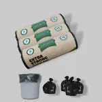 OXOBIN Garbage Bags Dustbin Bags Trash Bags For Kitchen, Home, Office, Hospital Garbage Bags, Small - 17 X 19 Inches - 30 Bags Roll (Pack of 3, Black)