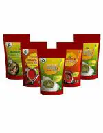 DRYFII - Cheese Jalapino, Lemon Coriander. Jain Tomato, Jain Lemon Coriander & Cheese Tomato Instant Soups Premix Combo (100X5) 500 G with Natural Vegetables, No Added Preservatives