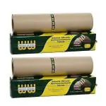 WRAP WINKS Multipurpose Food Wrapping Paper 9+1 Meter (Greasproof) Food Grade Non Stick Microwave Safe Keeps Food Fresh - Brown Paper (Pack of 2) (9+1 Meter)
