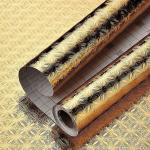 JAAMSO ROYALS Golden Colour Small Square Design Vinyl Oil Proof Rust Proof Kitchen Wallpaper (1000 CM X 60 CM )