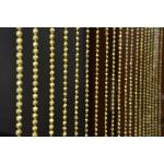 Pindia Oval Fancy Sparkling Door Window String Beads Thread Rod Room Hanging Solid Golden 7 x 4 Ft