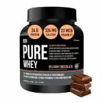 BON PURE WHEY Holistic Whey Protein Concentrate with Vitamins and Minerals Whey Protein (1 kg, Belgian Chocolate)