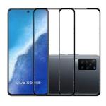 HOBBYTRONICS Tempered Glass Screen Protector Compatible For Vivo X60 With Full Screen Coverage And Self Installation Kit (Black) (Pack Of 2)