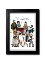 Blue Nexus V-KIM TAEHYUNG BTS theme Wall Poster with Wall Frame Room Art Painting Collection A4 size 10x13