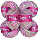 Simi Enterprise Chritmas Acrylic Wool Baby Soft 4 Ply Wool Ball Hand Knitting Wool, Art Craft Soft Fingering Crochet Hook Yarn, Needle Knitting Yarn Thread Dye Pa (Pack Of 14)