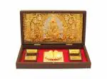 GoldGiftIdeas 24K Gold Plated Shree Ganesh Charan Paduka, Return Gifts for Wedding, Good Luck Gift