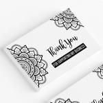 Creatie 100 Thank You for Supporting My Business Cards, Graceful Mandala Art, Shopping Purchase Thanks Greeting Cards to Customer, 3.5 x 2.3 Inch, Design 6
