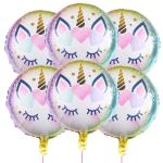 AMFIN (Pack of 7) Unicorn Birthday Decorations / Unicorn Theme Birthday Decorations kit / Happy Birthday Foil Balloon / Theme Birthday Decoration / Foil Balloon